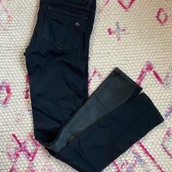 Rag & Bone front suede black skinnies - Picture 3 of 3